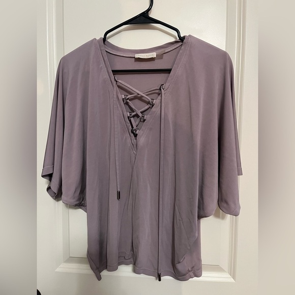 Ramy Brook Lavender Peasant Top Size Medium - Picture 4 of 12